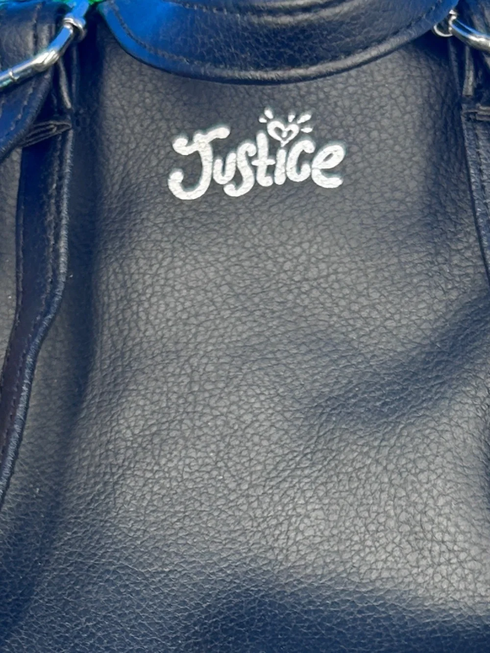 Justice Rainbow Sequin Emoji Mini Backpack Crossbody Purse with Pom Pom